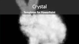  Presentation with rabbit - Presentation featuring white cloud in the shape background and a dark gray colored foreground