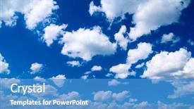  Presentation with blue sky - PPT layouts consisting of white clouds and blue sky background and a  colored foreground
