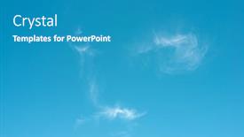  Presentation with blue sky - Slide deck with white-clouds-and-blue-sky background and a  colored foreground