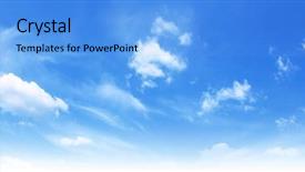  Presentation with white dove clouds - Amazing presentation theme having white clouds in the sky backdrop and a light blue colored foreground