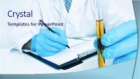  Presentation with kidney medical - Slide set with white coat and blue medical background and a sky blue colored foreground