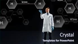  Presentation with chemistry formula - Slide set consisting of white coat and medical background and a wine colored foreground