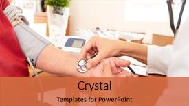  Presentation with blood pressure - Slides with white coat measuring the blood background and a red colored foreground