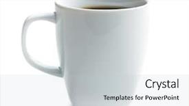  Presentation with coffee cup - Cool new presentation theme with white coffee cup on white backdrop and a  colored foreground