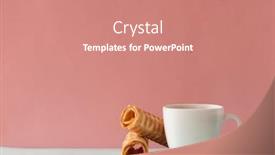  Presentation with wafer - Presentation theme having white-coffee-cup-with-empty background and a coral colored foreground