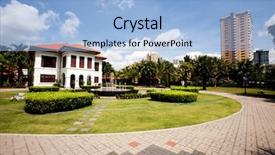  Presentation with singapore heritage - Presentation theme enhanced with white colonial style mansion - malay background and a light blue colored foreground