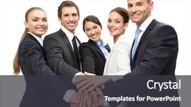  Presentation with teamwork cooperation - Slide set having white concept of teamwork background and a dark gray colored foreground