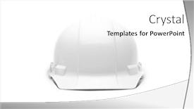  Presentation with safety construction - Presentation enhanced with white-construction-safety-hard-hat background and a white colored foreground