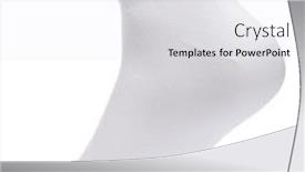  Presentation with ankle - PPT theme featuring white-cotton-blend-low-cut background and a white colored foreground