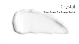  Presentation with beauty product - Slide set consisting of white-cream-smear-isolated background and a white colored foreground