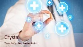  Presentation with medical pill medicine white blue - PPT layouts with  background and a  colored foreground