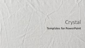  Presentation with linen - PPT theme with white-crumpled-linen-cloth-background background and a light gray colored foreground