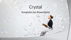  Presentation with white dove clouds - Amazing slide deck having white cube and reading book backdrop and a white colored foreground