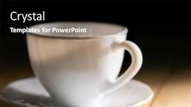  Presentation with black tea - Theme enhanced with white-cup-and-spoon background and a black colored foreground