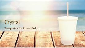  Presentation with floral border over white - Slides featuring soda advertisment - white cup over white background background and a cream colored foreground