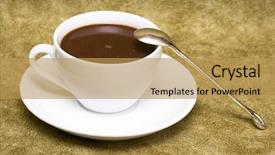  Presentation with brown and white - Cool new slides with capacity - white cup with saucer backdrop and a  colored foreground