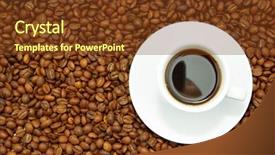  Presentation with coffee cup - Cool new theme with white cup with coffee costing backdrop and a  colored foreground