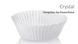  Presentation with paper cups - Cool new slide deck with white-cupcake-baking-paper-cups backdrop and a white colored foreground