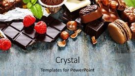  Presentation with chocolate milk - Slide set enhanced with white dark and milk chocolate background and a light gray colored foreground