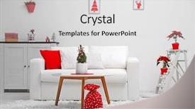  Presentation with designs christmas - Cool new presentation theme with white decorated christmas interior backdrop and a light gray colored foreground