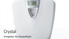  Presentation with bathroom - Presentation having white digital bathroom scale isolated background and a light gray colored foreground