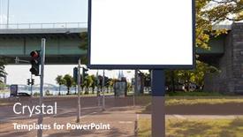  Presentation with poster - Slides having white-digital-poster-billboard-billboard background and a coral colored foreground