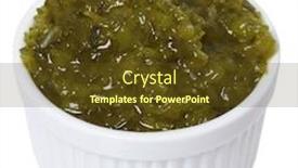  Presentation with pickle - Theme enhanced with white-dish-of-pickle-relish background and a tawny brown colored foreground