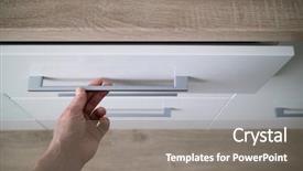  Presentation with man heart attact hand hold - PPT layouts featuring white dishwasher on the kithen background and a gray colored foreground