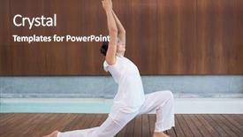  Presentation with tai chi - Amazing presentation having white doing tai chi backdrop and a tawny brown colored foreground