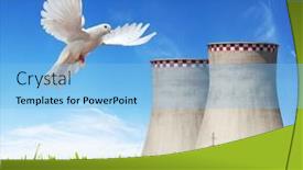  Presentation with white dove - Presentation having white-dove-cooling-tower background and a light blue colored foreground