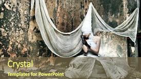  Presentation with horror - PPT theme enhanced with white dress halloween horror background and a tawny brown colored foreground