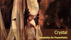  Presentation with gothic - Colorful PPT layouts enhanced with white dress halloween horror backdrop and a tawny brown colored foreground