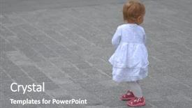  Presentation with year transfer - Audience pleasing PPT layouts consisting of white dress standing on pavement backdrop and a gray colored foreground