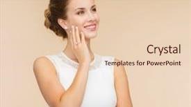  Presentation with wedding ring - Theme having white dress wearing diamond background and a lemonade colored foreground