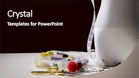  Presentation with tape - Colorful presentation theme enhanced with white dummy with measuring tape backdrop and a black colored foreground