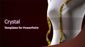  Presentation with sewing - Presentation theme featuring white dummy with measuring tape background and a wine colored foreground