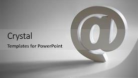  Presentation with spam - PPT theme having white e-mail at symbol background and a light gray colored foreground