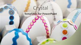 Presentation with easter - Slides with white-easter-eggs-decorated background and a lemonade colored foreground