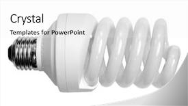  Presentation with energy efficiency - Colorful slide set enhanced with white economical bulb backdrop and a white colored foreground