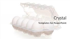  Presentation with plastic packaging - Colorful PPT theme enhanced with white eggs in the plastic backdrop and a sky blue colored foreground