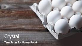  Presentation with rustic - Colorful theme enhanced with white eggs on a rustic backdrop and a dark gray colored foreground