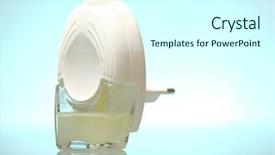  Presentation with electric - Amazing presentation theme having white electric freshener over blue backdrop and a cool aqua colored foreground