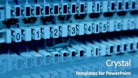  Presentation with white dna black - Cool new presentation theme with white electronic connectors with plug backdrop and a teal colored foreground