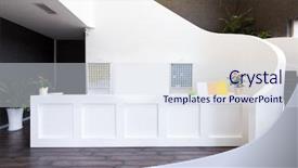  Presentation with modern elegant - Audience pleasing PPT theme consisting of white elegant counter bar backdrop and a sky blue colored foreground