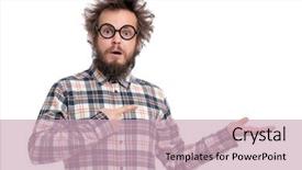  Presentation with hand palm - PPT theme consisting of white emotions business advertising background and a soft green colored foreground