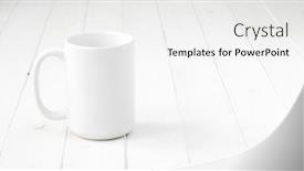  Presentation with empty - PPT theme enhanced with white-empty-cup-on-white background and a white colored foreground