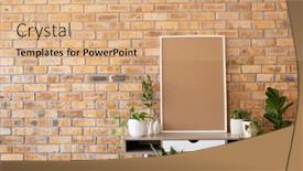  Presentation with white brick - Slides consisting of white-empty-frame-with-copy background and a coral colored foreground