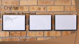  Presentation with white brick - Presentation theme enhanced with white-empty-frames-with-copy background and a coral colored foreground