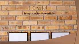  Presentation with white brick - PPT theme with white-empty-frames-with-copy background and a coral colored foreground