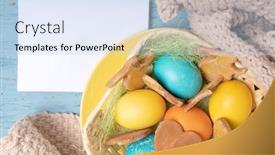  Presentation with easter basket - PPT layouts consisting of white-empty-list-with-easter background and a  colored foreground
